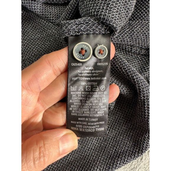 Ted Baker London Slim Fit Short Sleeve Button Up Shirt 2XL - Picture 7 of 10